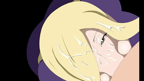 Blonde gulping milk down