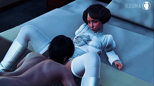 3D Hentai Princesa Leia com bunda grande fodendo gostoso