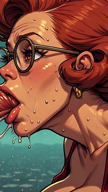 Curvy Mature Blowjob Art