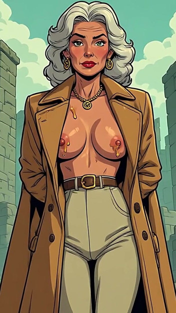 Sticky Tits Cartoon Style Art